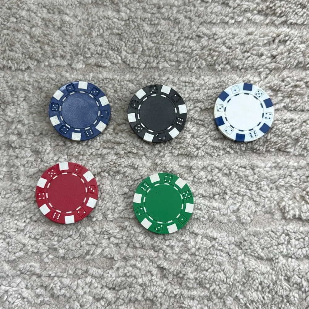 Vintage Rotating Wooden Poker Chip Carousel